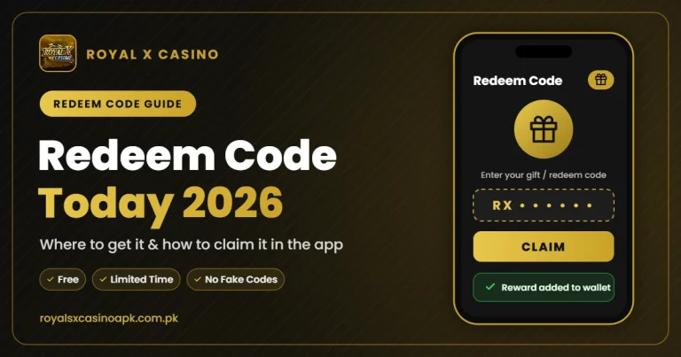 Royal X Casino redeem code today – how to get and claim it